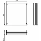 Emco Cadre d'encastrement ASIS PRESTIGE pour armoire de toilette encastrée, 610x660mm