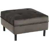 Nordal Pouf en velours bouffant - gris