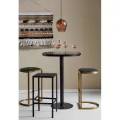 Nordal Tabouret de bar EA - noir / or