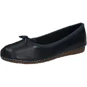 Clarks Ballerines Clarks Women Freckle Ice Navy Leather-Taille 35,5