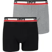 Levi's Boxers gris chiné / rouge vif / noir / blanc