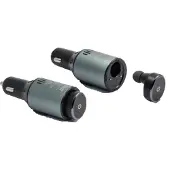 Technaxx BT-X25 Bluetooth In-Ear Headset + Charge (2.50 h, Sans fil), Écouteurs, Noir, Gris