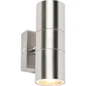 QAZQA Applique murale extérieure acier 2 lumières IP44 - Duo