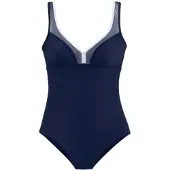 LASCANA Maillot de bain bleu marine / blanc