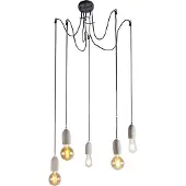 QAZQA Suspension industrielle béton gris - Cava 5