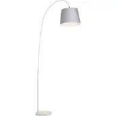 QAZQA Lampadaire à arc moderne avec abat-jour gris - Bend