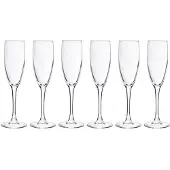 COSY&TRENDY Lot De 6 Flûtes À Champagne En Verre, Transparent, 19 Cl