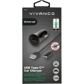 Vivanco ViVancoCARCHARGERVVUSBC3A Black Auto