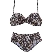 LASCANA Bikini bleu clair / marron / cappuccino / noir