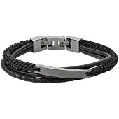 Fossil Bracelet noir / argent