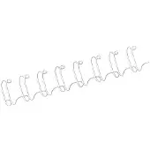 Fellowes Baguettes à relier en métal , format 14 mm, 100 p., pour perforelieuses à baguette métal 34 trous, blanc, 100