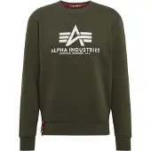 Alpha industries Sweat-shirt olive / rouge / blanc
