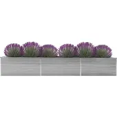 vidaXL Lit surélevé de jardin Acier galvanisé 480x80x77 cm Gris
