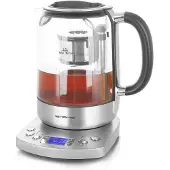 Emerio Bouilloire en verre 1,7 L – 2200 W – Digitale – 5 températures – Fonction maintien au chaud – Filtre à thé automatique – WK-122248