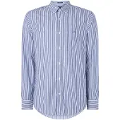 Gant Regular Broadcloth Stripe Long Sleeve Shirt Bleu S Homme
