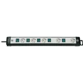 Brennenstuhl -Line Technik Multiprise 5x noir/gris clair 3m H05VV-F 3G1,5 commutation individuelle disposition spéciale des prises pour les appareils secteur, 1951550600