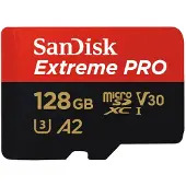 SanDisk MicroSDXC Extreme PRO 128 Go 170 Mo/s + Adaptateur SD