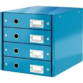 Leitz Module à 4 tiroirs Click + Store , en carton, bleu