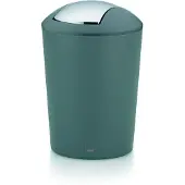 kela Seau à couvercle basculant Marta plastique gris 29cm 19,5cmØ 5l, 22302