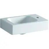Geberit lave-mains iCon avec trou pour robinetterie R, sans cuvette 380x280mm blanc