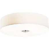 QAZQA Plafonnier rond rustique blanc 50 cm - Drum Jute