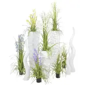 Europalms Vase design WAVE-100, blanc