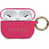 GUESS Guacapsilglfu Airpods Pro Coverfuksja/Fuschia Silicone Glitter
