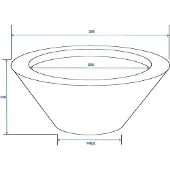 Europalms LEICHTSIN BOWL-15, blanc, brillant