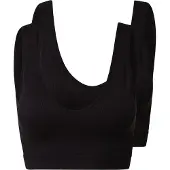 Pieces Symmi Rib Bra 2 Units Noir XS-S Femme