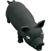 Flamingo Cochon en latex jouet noir pour chien