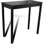 vidaXL Table de bar MDF noir 115x55x107 cm