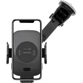 Evelatus Car Holder with Wireless Charging 10W WCH01, Adaptateur pour véhicule, Noir