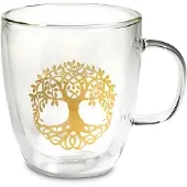 Spiru Tasse En Verre Double Paroi Arbre De Vie