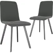 vidaXL Chaise de salle à manger 2 pcs. Gris velours
