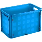 Sunware Boîte de rangement carrée – Bleue – 26 litres