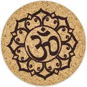 Yogi & Yogini Set De 6 Sous-Verres En Liège - Om