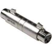 Amphenol Adaptateur XLR 3 broches femelle à femelle, Adaptateur audio, Argent