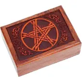 Phoenix Coffret Tarot Pentacle Gravé - 17,5x13x6,5 Cm