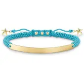 Thomas Sabo Bracelet Femme - - LBA0060-848-1 - Argent - Doré et Turquoise - 12-19 cm