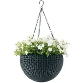 Keter Pot de fleurs suspendu Rattan 8,6L