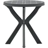 vidaXL Table de bistrot anthracite Ø70 cm plastique