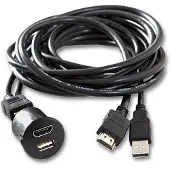 Alpine Câble USB/HDMI KCU-1H, compatible avec les modèles Fiat, Citroën et Peugeot