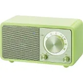Sangean Genuine mini WR-7 vert Radio de table portable rétro avec Bluetooth