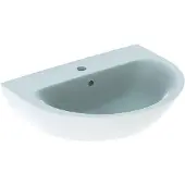 Geberit lavabo Renova avec HL au centre, avec cuvette 650x500mm blanc