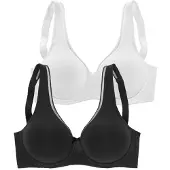 Petite fleur Soutien-gorge minimiseur anthracite / blanc