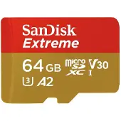SanDisk MicroSDXC Extreme 64 Go 160 Mo/s + Adaptateur SD
