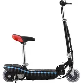 vidaXL Trottinette électrique pour enfants avec siège et LED 120 W noire