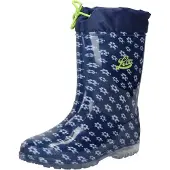 Brütting Bottes en caoutchouc 'Power Blinky' marine / citron vert / blanc