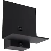 QAZQA Applique murale moderne noire avec connexion USB - Flero