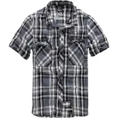 Brandit Chemise 'Roadstar' gris foncé / noir / blanc